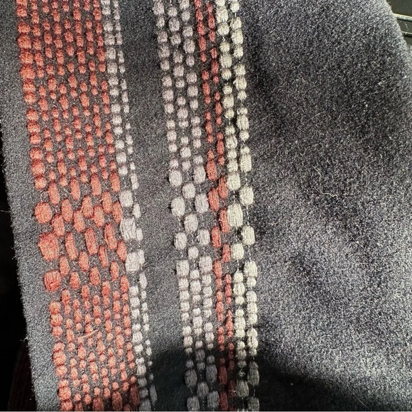 Boden Wool Blend A-Line Skirt‎ Women's Size 12L Blue Embroidered Accents Lined - Picture 2 of 8